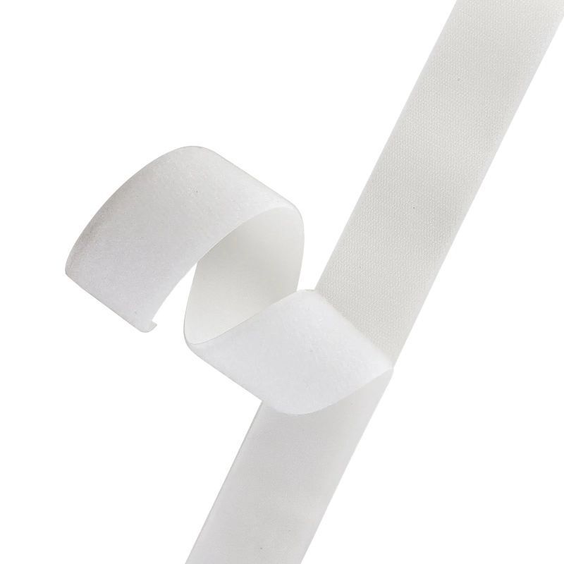 WHITE 50mm Sew In Hook & Loop Tape, Priced per Metre