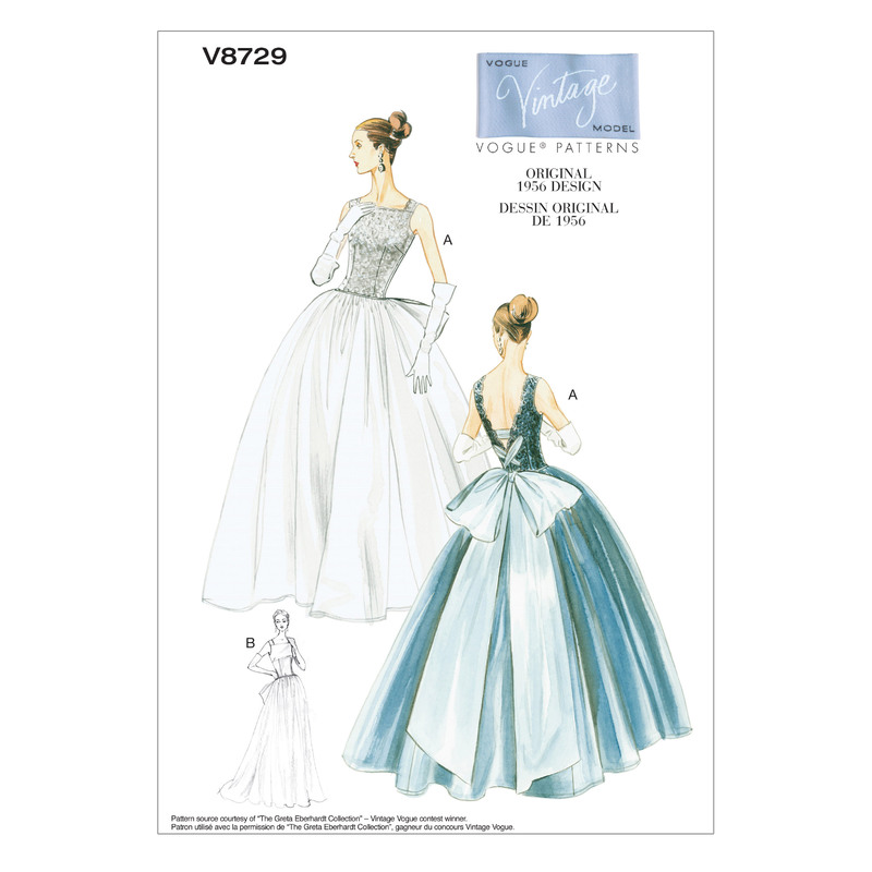 Vogue Sewing Pattern - Misses' Dress and Underskirt 8729AA