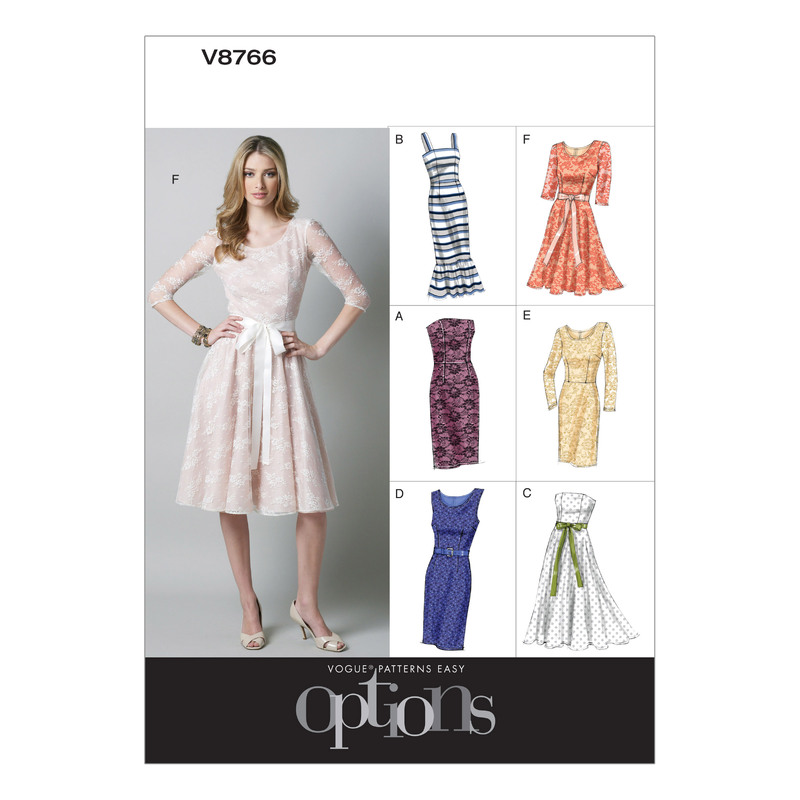 Vogue Sewing Pattern Misses'/Misses' Petite Dress 8766D5 (Sizes 12-20)