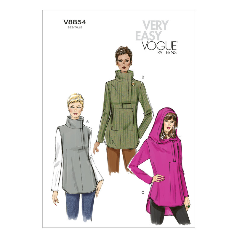 Vogue Sewing Pattern Misses' Tunic 8854y (Sizes XS-S-M)