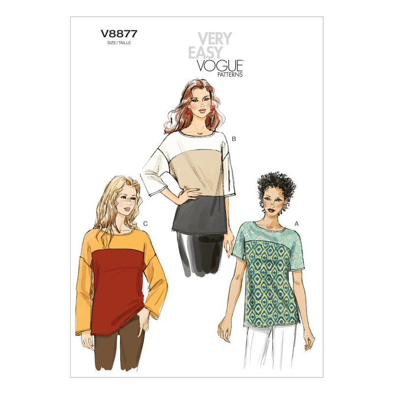 Vogue Sewing Pattern Misses' Top 8877y (Sizes XS-S-M)