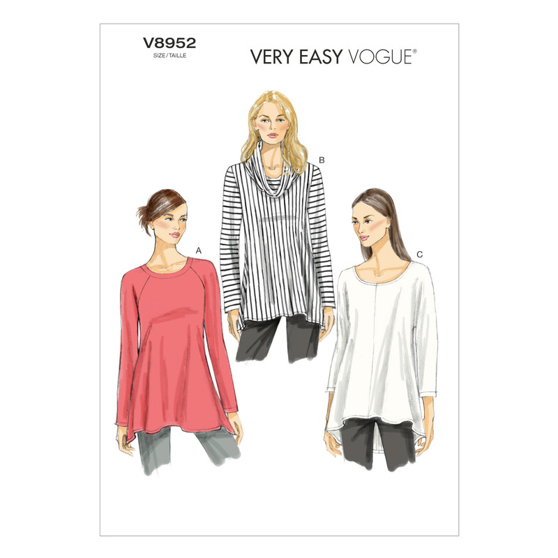 Vogue Sewing Pattern Misses' Tunic 8952ZZ (Sizes L-XL-XXL)