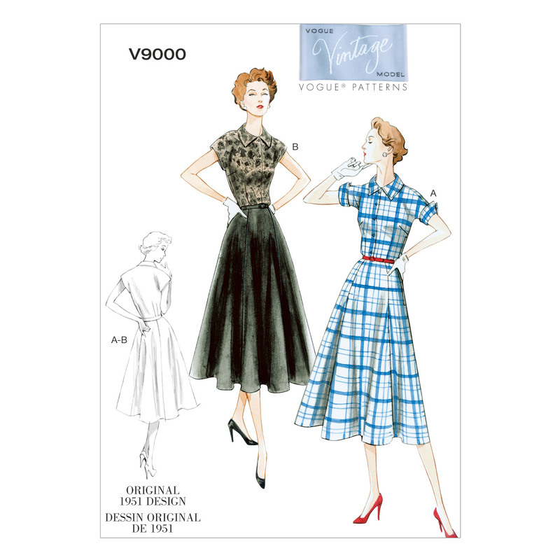 Vogue Sewing Pattern - Misses' Dress and Belt 9000B5