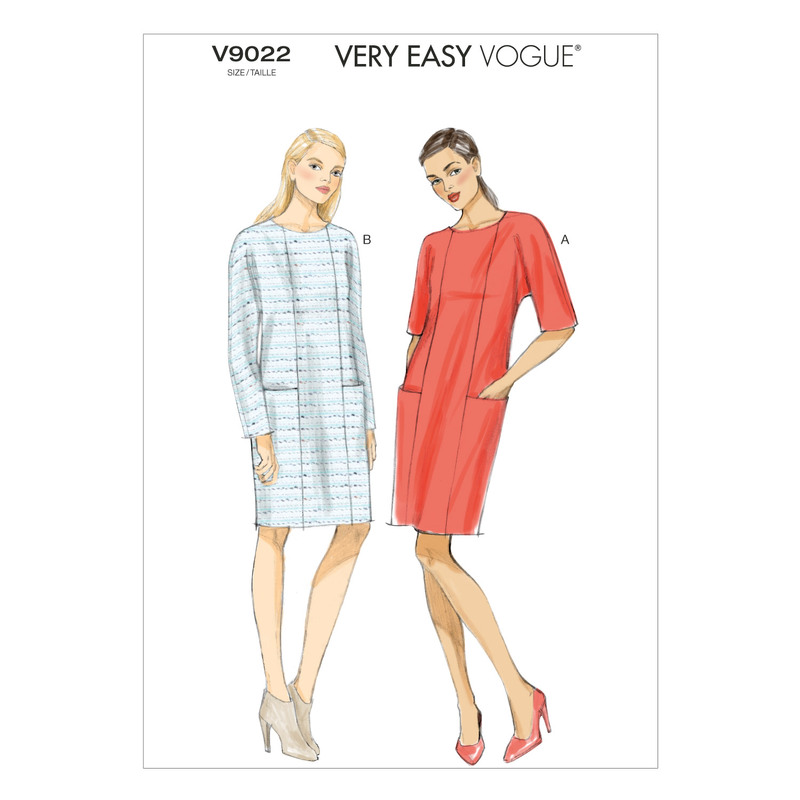 Vogue Sewing Pattern Misses' Dress 9022y (Sizes XS-S-M)