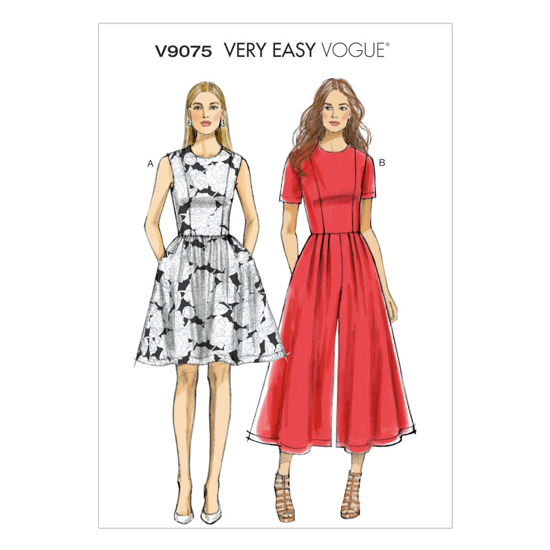 Vogue Sewing Pattern Misses'/Misses' Petite Dress and Jumpsuit 9075 A5 (Sizes 6-14)