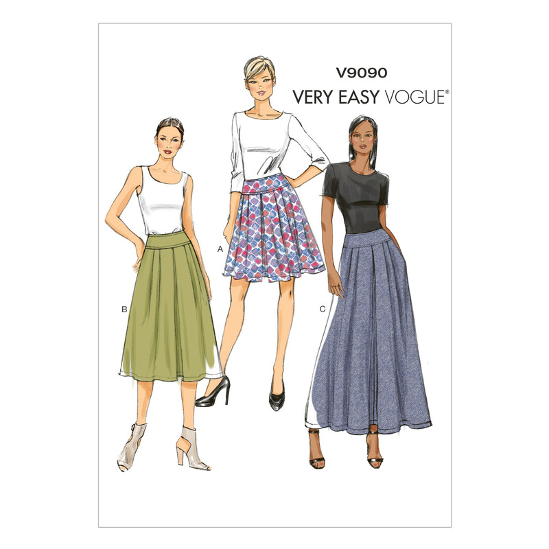 Vogue Sewing Pattern Misses' Skirt 9090 A5 (Sizes 6-14)