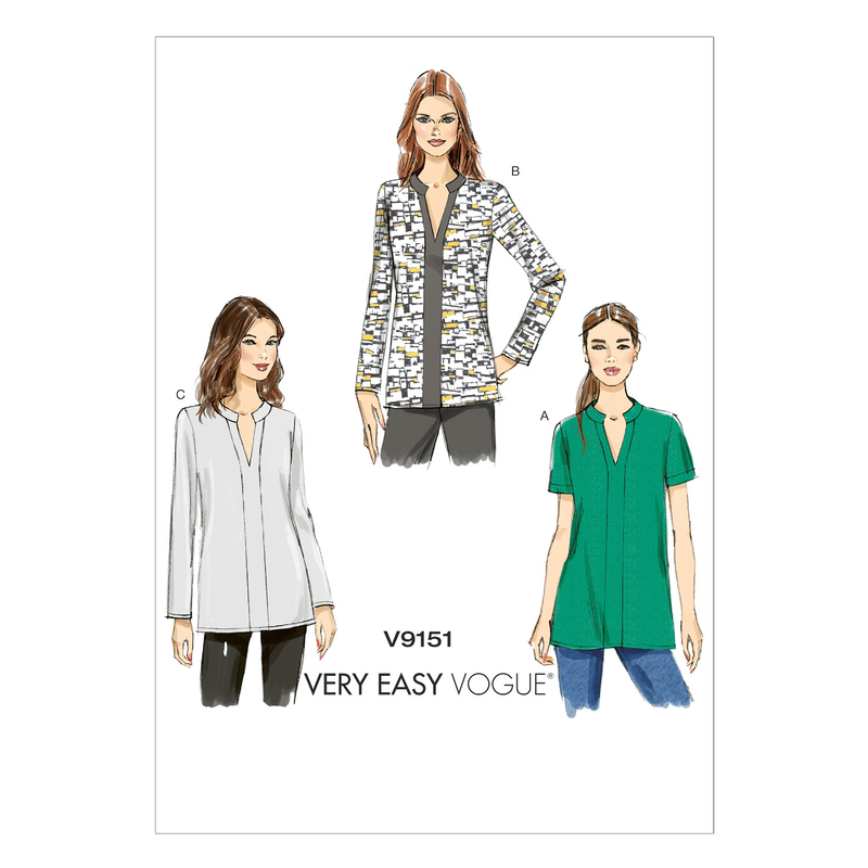 Vogue Sewing Pattern Misses' Tunic 9151y (Sizes XS-S-M)