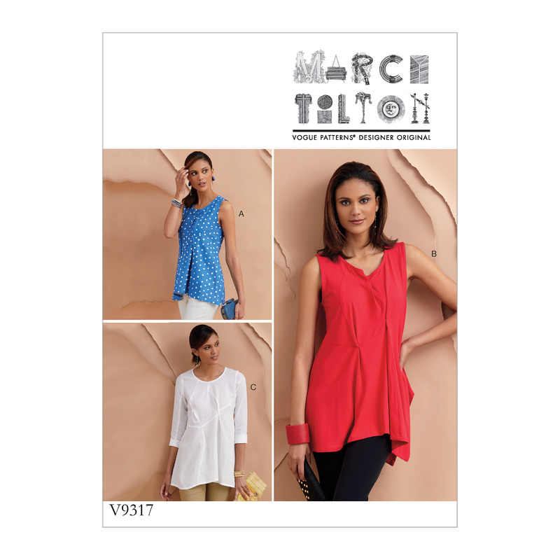 Vogue Sewing Pattern Misses' Top 9317y (Sizes XS-S-M)