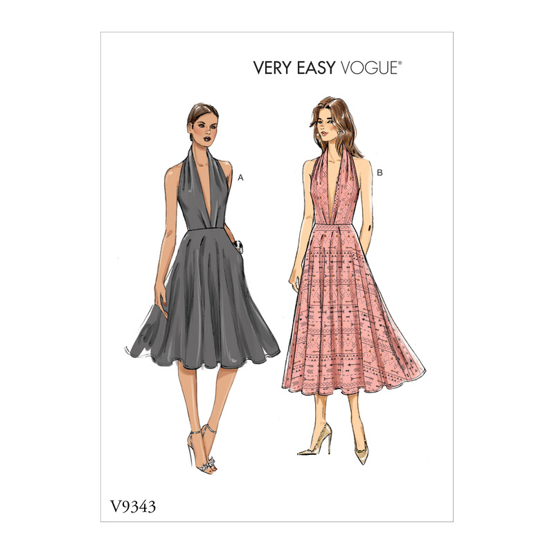 Vogue Sewing Pattern Misses' Dress 9343 A5 (Sizes 6-14)