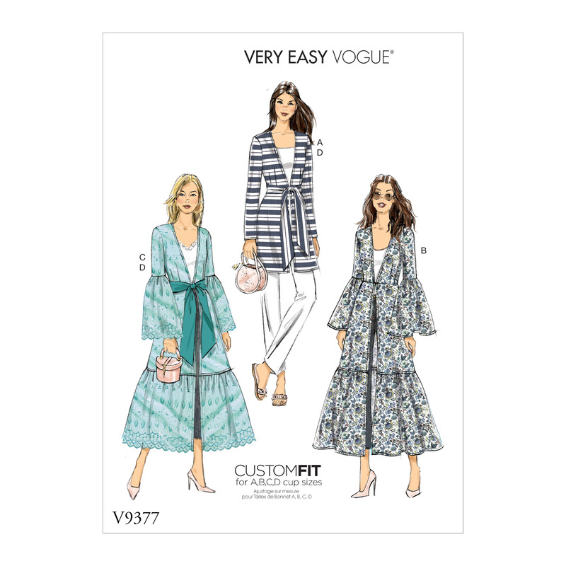 Vogue Sewing Pattern Misses' Jacket and Belt 9377y (Sizes XS-S-M)