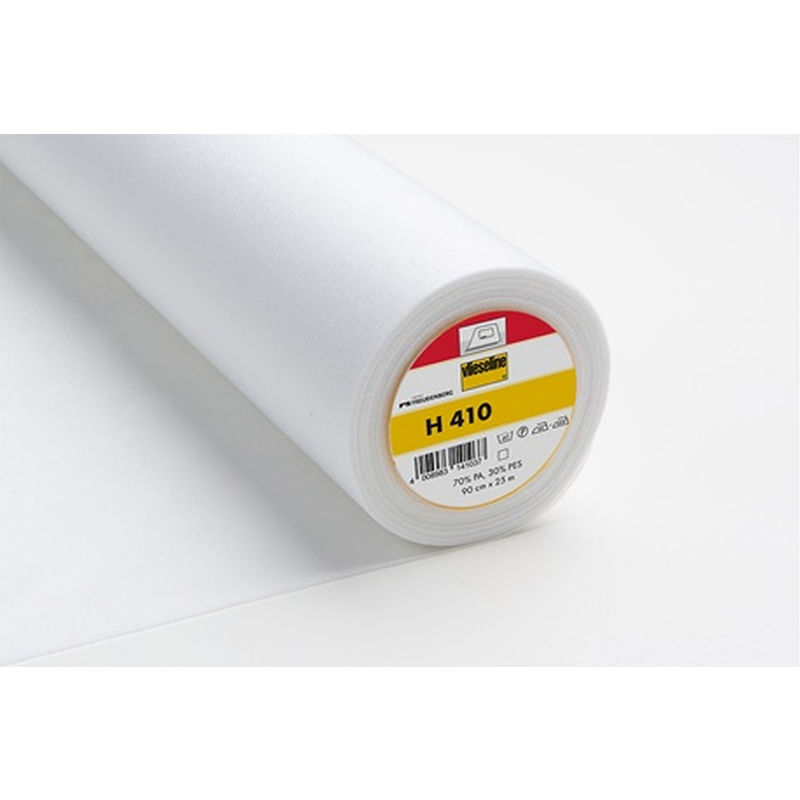 Vlieseline H410 Soft Fusible Interlining, 90cm Wide, WHITE, 75cm REMNANT