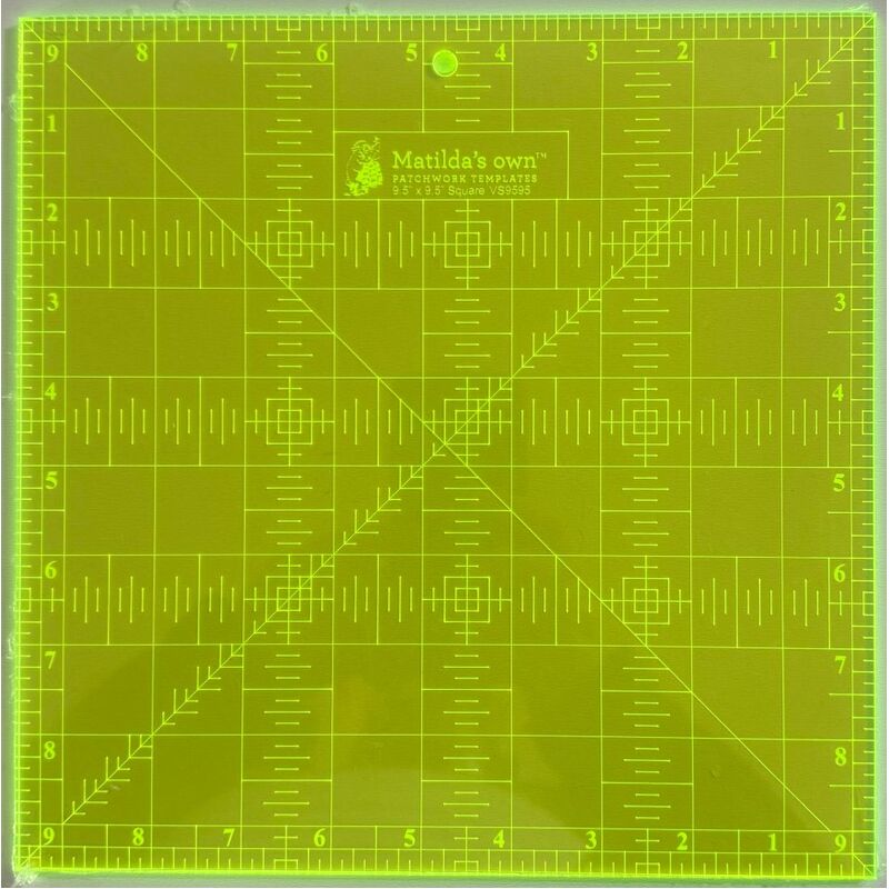 Matilda's Own Imperial Square Ruler 9.5" x 9.5", Patchwork Template VS9595