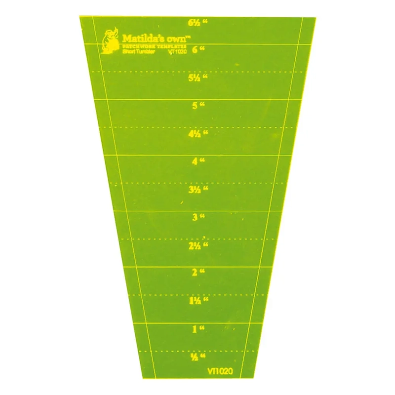 Tumbler/Thimble Short - 6.5in Patchwork Template, VT1020