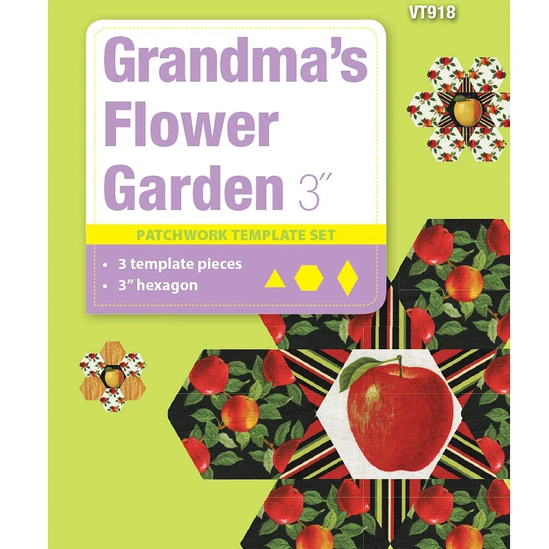 Matilda's Own Grandmas Flower Garden (3 Pieces) - 3in Patchwork Templates