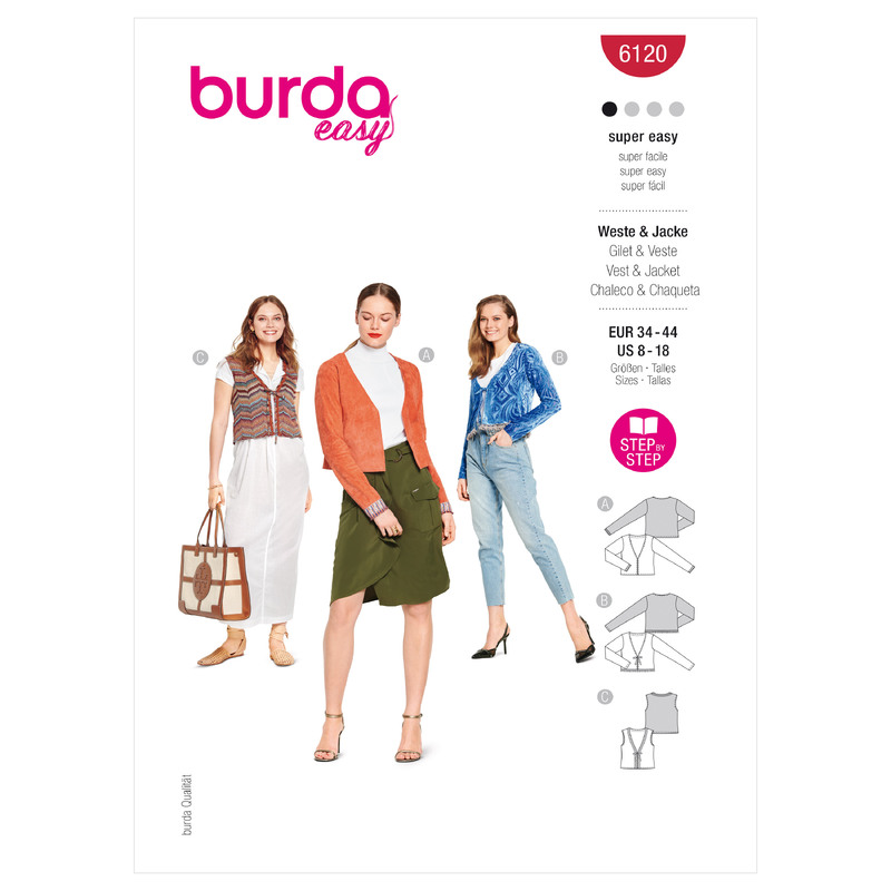 6120 BUR MISSES JACKET Burda Sewing Pattern 6120