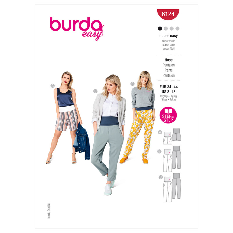 6124 BUR MISSES SKIRT / PANTS Burda Sewing Pattern 6124