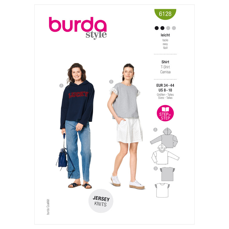 6128 BUR MISSES TOP / VEST Burda Sewing Pattern 6128