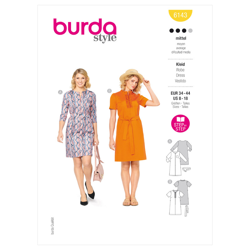 6143 BUR MISSES DRESS Burda Sewing Pattern 6143