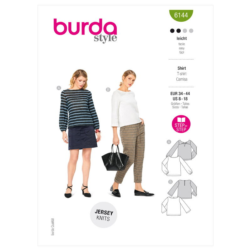 6144 BUR MISSES TOP / VEST Burda Sewing Pattern 6144