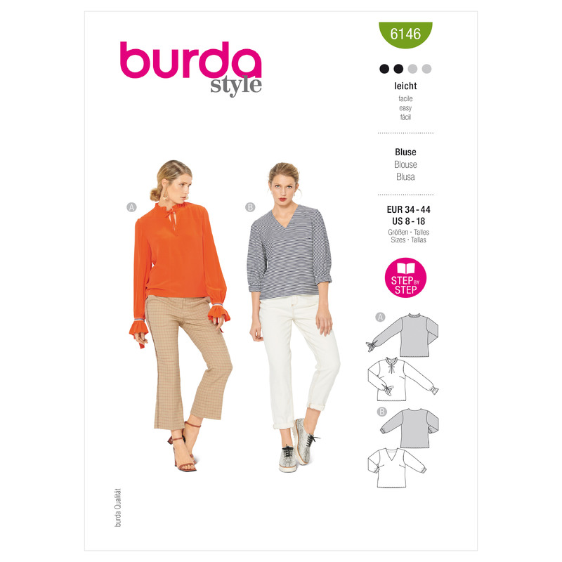 6146 BUR MISSES TOP / VEST Burda Sewing Pattern 6146