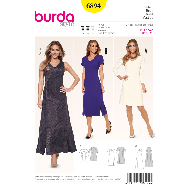 Burda Style B6894 Dress Sewing Pattern Burda Sewing Pattern 6894