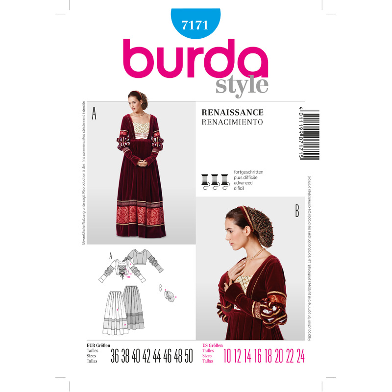 Burda Style B7171 Dress Sewing Pattern Burda Sewing Pattern 7171