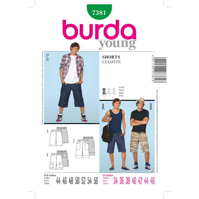 Burda B7381 Burda Style, Shorts Burda Sewing Pattern 7381