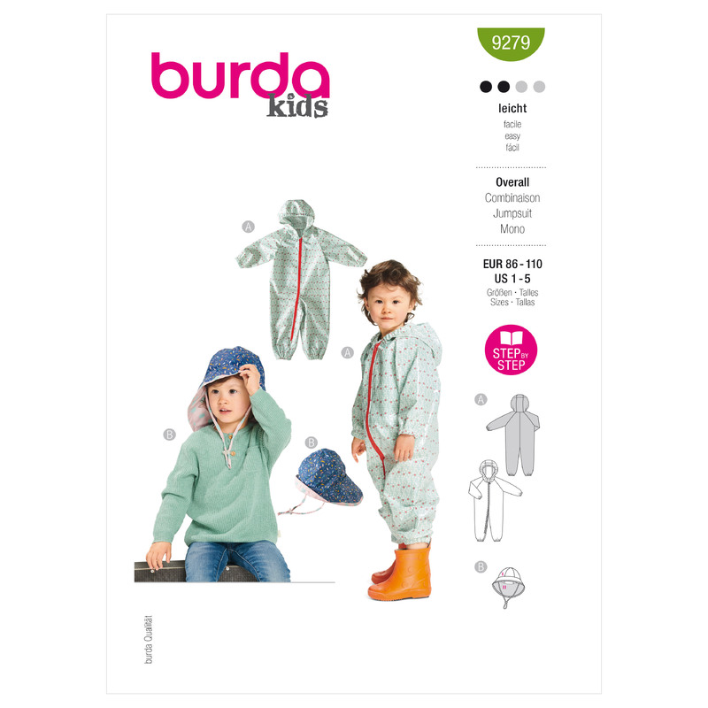 9279 BUR TODDLER SPORTSWEAR Burda Sewing Pattern 9279