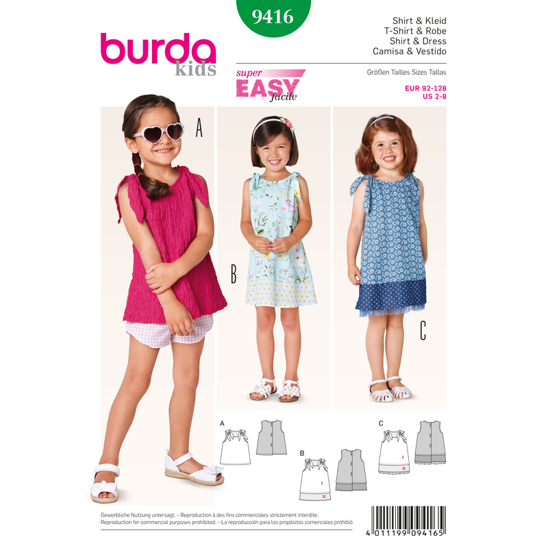 Burda B9416 Toddlers Sewing Pattern Burda Sewing Pattern 9416