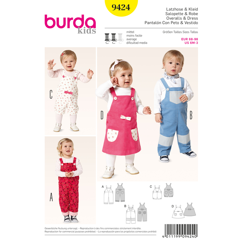 Burda Style B9424 Baby Sewing Pattern Burda Sewing Pattern 9424