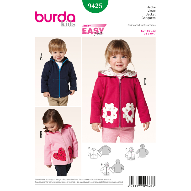 Burda Style B9425 Toddlers Sewing Pattern Burda Sewing Pattern 9425