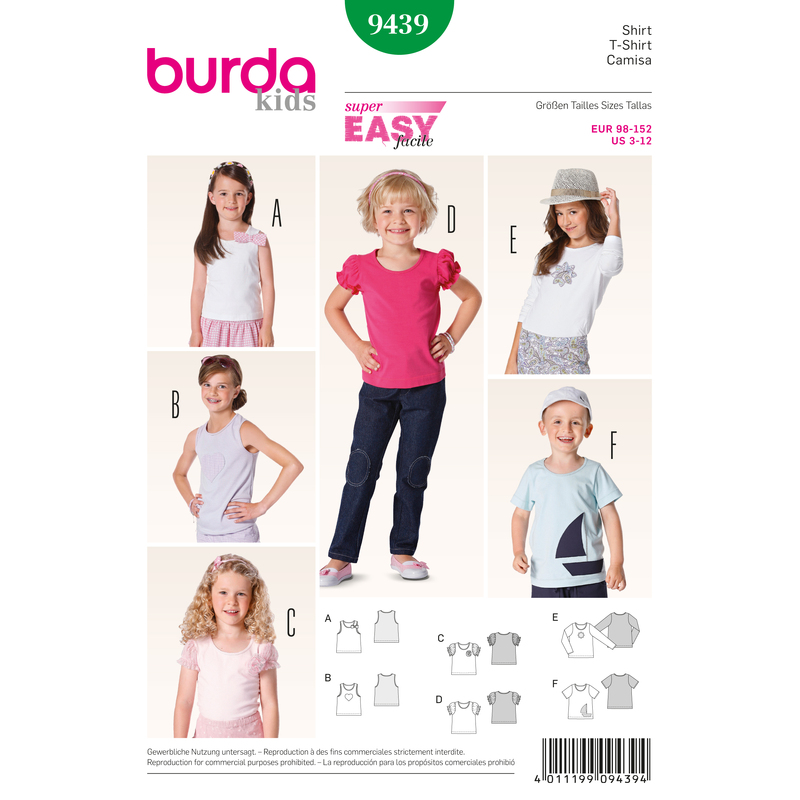 Burda B9439 Burda Style Children Sewing Pattern Burda Sewing Pattern 9439