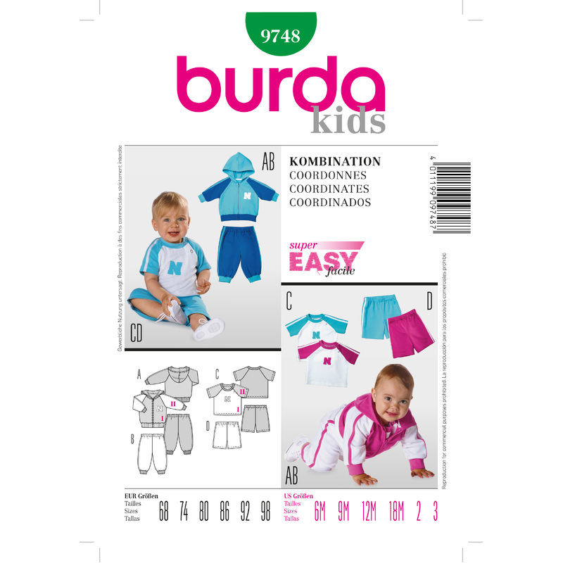 Burda B9748 Coordinates Sewing Pattern Burda Sewing Pattern 9748