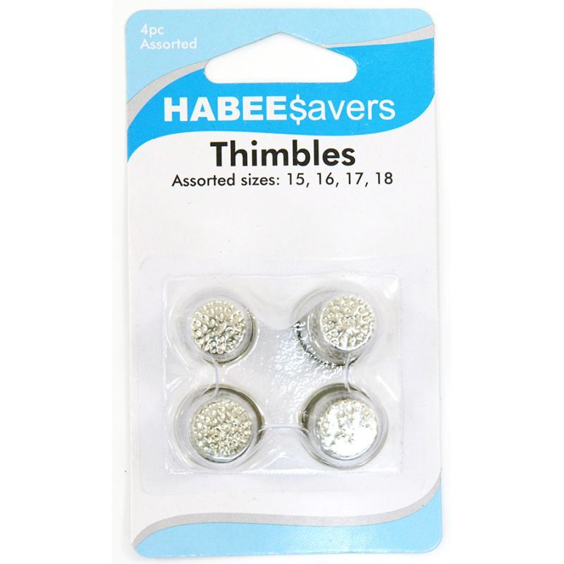 HabeeSavers Thimbles Assorted Sizes pack of 4