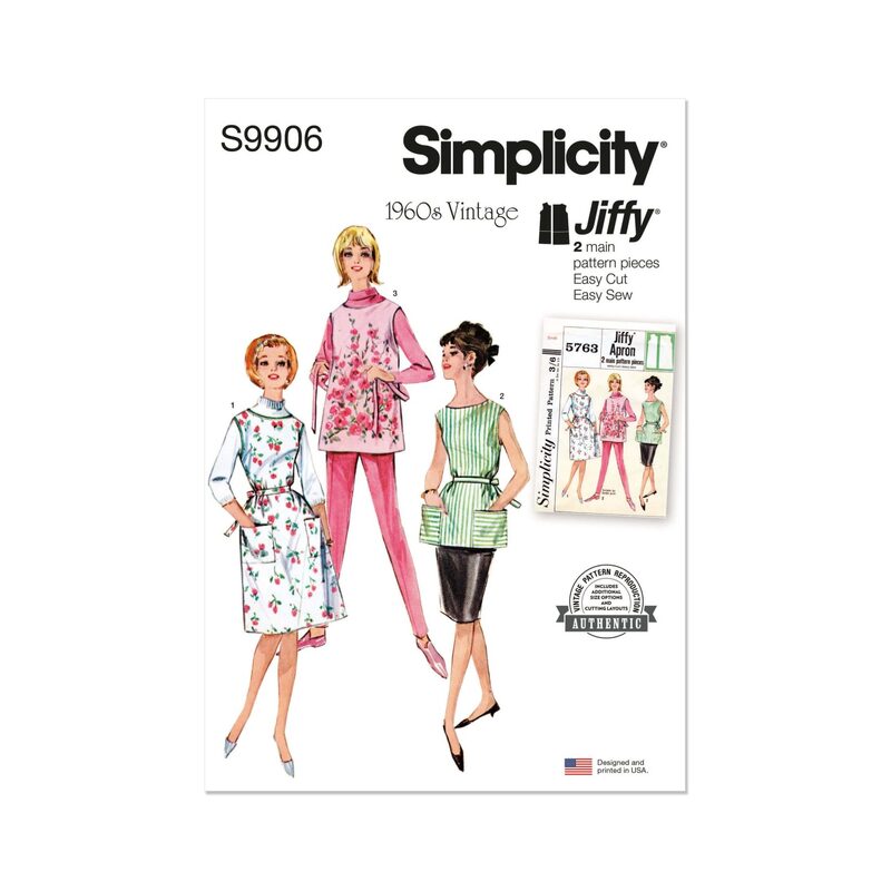 Simplicity Sewing Pattern S9906a Misses’ Apron in Two Lengths