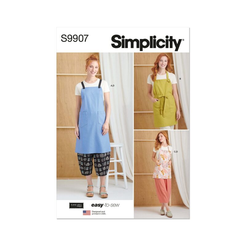 Simplicity Sewing Pattern S9907a Misses’ Aprons and Bottoms 