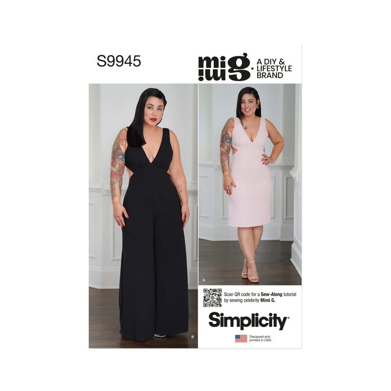 Simplicity Sewing Pattern S9945k5 Misses’ Dress and Jumpsuit by Mimi G Style size 8-16