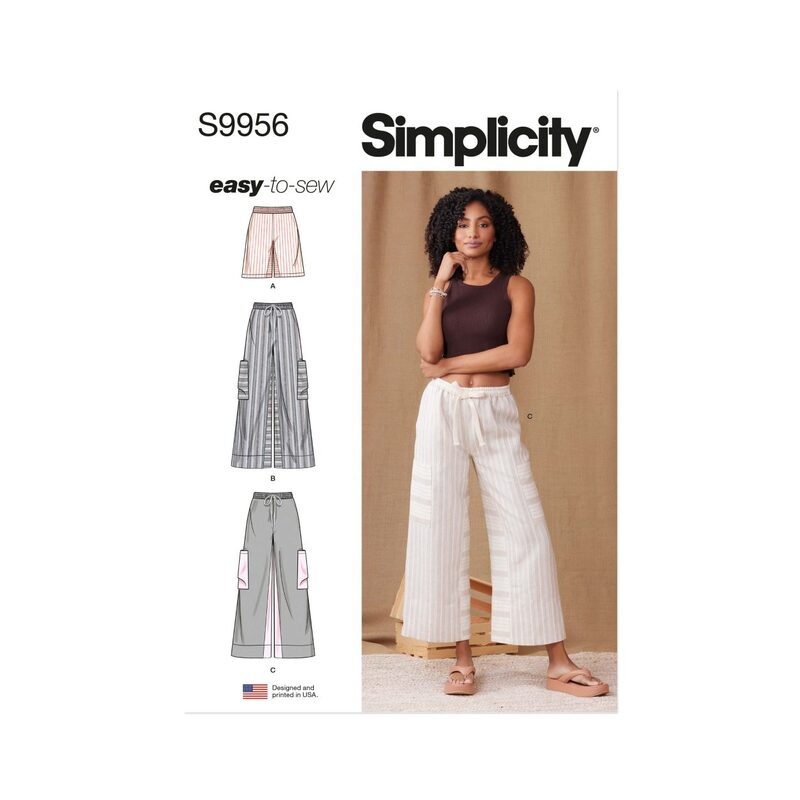 Simplicity Sewing Pattern aMisses’ Shorts and trousers size xs-xxl