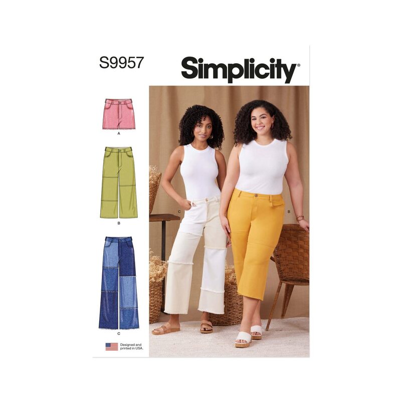 Simplicity Sewing Pattern S9957bb Misses & Women Shorts & trouser size 20w-28w