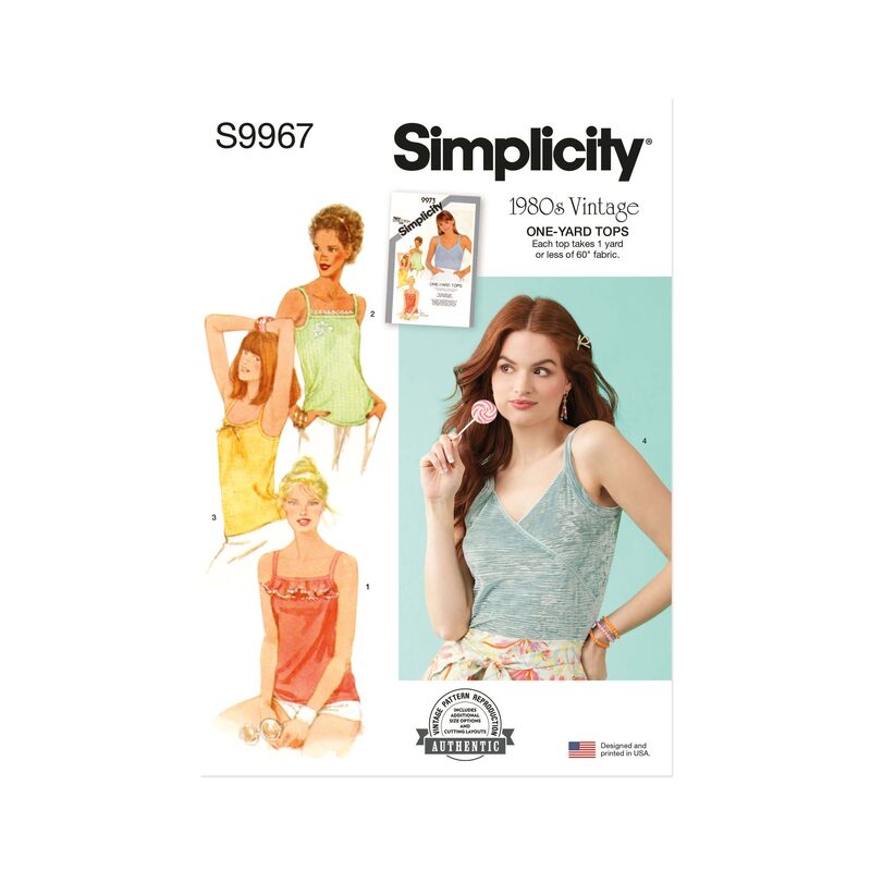 Simplicity Sewing Pattern S9967a Misses’ Pullover Knit Tops size 6-14