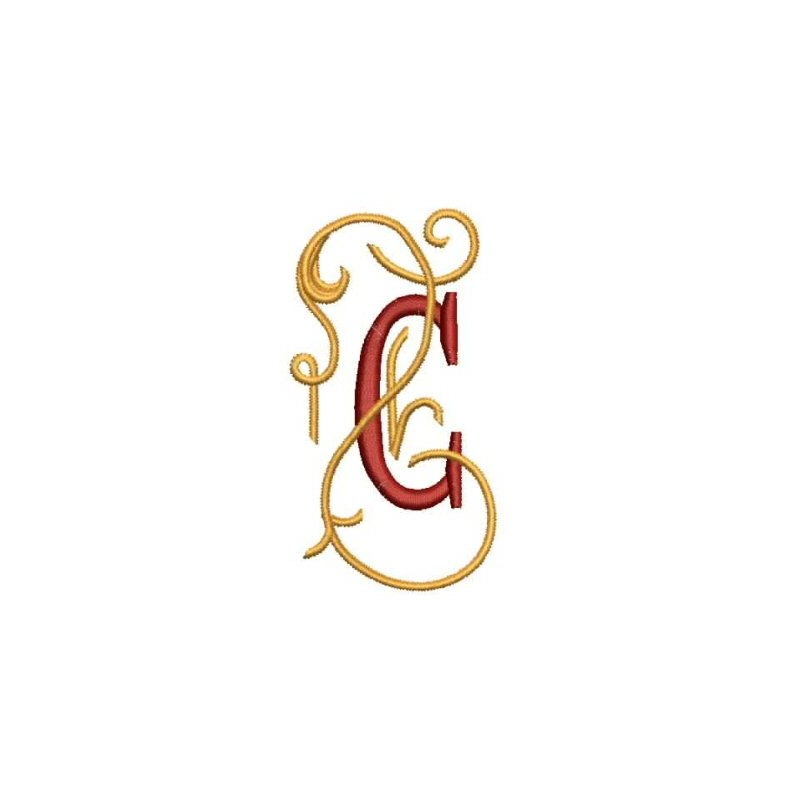 Yebook Alphabet Letter C Embroidery Design Yebook Alphabet C